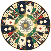 Circle Design Casino Card Game