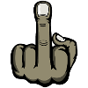 Middle Finger Graphic Sticker