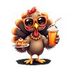 Thanksgiving Turkey with Sunglasses
