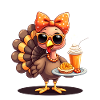 Thanksgiving Turkey with Sunglasses
