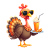 Thanksgiving Turkey with Sunglasses
