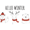Hello Winter Animal Trio