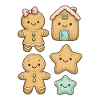 Lustige und bunte Lebkuchenfiguren