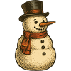 Schneemann - Frohe Weihnachten