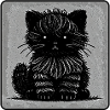 Fuzzy Cat (Monochrome)