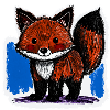 Kleiner Fuchs (Buntstiftzeichnung)