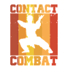 Karate Kungfu Retro Combat Contact Silhouette