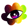 Rainbow Eye Flower Psychedelic Art