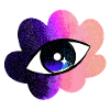 Cosmic Eye in Gradient Flower
