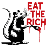 Rat with Message Eat the Rich