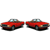 Red convertible duo: classic two-seaters