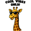 Giraffe with sunglasses cartoon