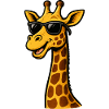 Giraffe with sunglasses