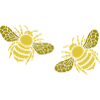 Two golden bees