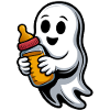 Cuddly Ghost with Bottle