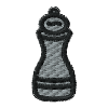 Pepper mill embroidered