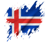 Iceland flag, torn style
