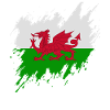 Flag of Wales, torn style