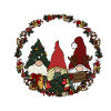 Wichtel  im Weihnachtskranz