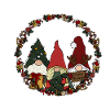 Wichtel  im Weihnachtskranz