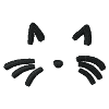 Contour Chat Brodé