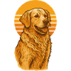 Golden Retriever Retro