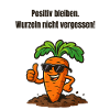 Carrot : Don't forget roots cartoon
