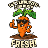 Deeply Rooted, Always Fresh Carrot Caricature