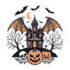 Haunted House Night Pumpkins