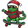 Caméléon Noël drôle