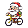 Santa Claus Bicycle Christmas