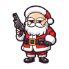 Santa Claus Gun Santa Christmas
