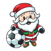 Santa Claus Football Sports Christmas