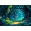 Illustration einer Waldlandschaft