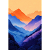 Illustration of a Mountain Landscape