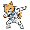 Astronaute Chats Dab