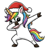 Weihnachts Einhorn Dab