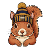 Squirrel with Hat – Winter Outfit