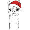 Weihnachts Alpaka mit Mütze