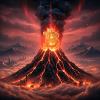 Bitcoin volcano eruption