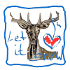 Deer motif let it snow