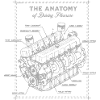 Anatomy of a car engine blueprint