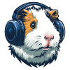 Cochon d’Inde avec casque | Conception musicale
