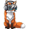 Fox Gamer Cartoon Player Virtual Reality