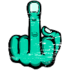 Majeur Stinky Finger Design Vert utilisé