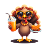 Thanksgiving Turkey with Sunglasses