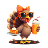 Thanksgiving Turkey with Sunglasses