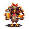 Thanksgiving Turkey with Sunglasses