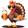 Thanksgiving Turkey with Sunglasses
