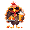 Thanksgiving Turkey with Sunglasses